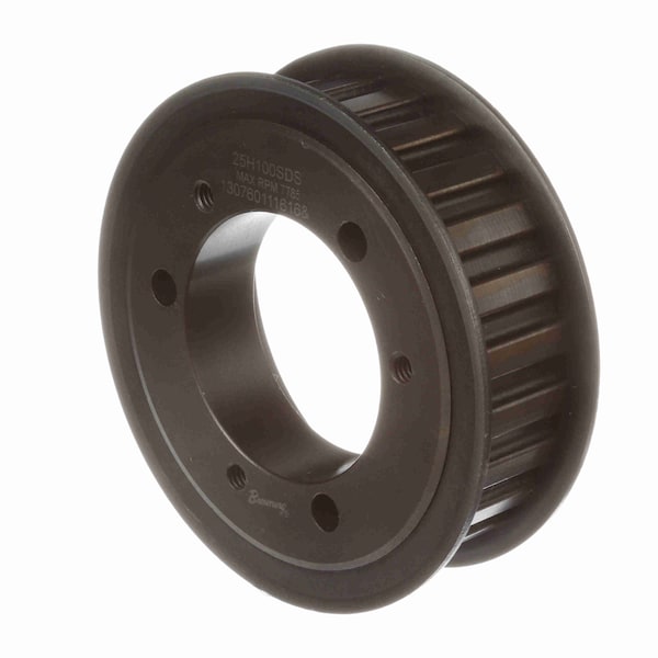 Steel Bushed Bore Gearbelt Pulley, 25H100SDS